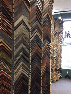 stacks of picture frame samples